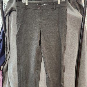 Betabrand Straight-Leg Classic Dress Pant Yoga Pants Charcoal